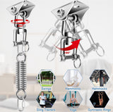 Plafondhaak, zware belasting, hangstoel, schommelveer, tot 450 kg capaciteit, 360 graden draaibare roestvrijstalen plafondhouder, schommelhaak, plafondhaak voor hangstoel, bokszak, schommel,