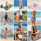 Strandhanddoek XXL microvezel strandhanddoek, microvezel badhanddoek, mandala, 1 set, strandhanddoeken, 180 x 90 cm, sneldrogend, dunne strandhanddoeken, grote lichte badhanddoek,