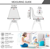 Eetkamerstoelen Covers 2/4/6 stuks, stijl shell eetkamerstoel Mid Century moderne stoel sipcover, gewatteerde dining accent side stoelhoezen (grijs, 4 stuks)
