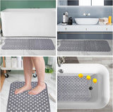 100 x 40 cm badmat antislip douchemat badmat antislip badmat machinewasbaar (grijs)