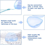 Fopspeenbox voor baby's, draagbaar, 6 transparante fopspeenkastjes, fopspeenkoosje, etui, fopspeenbox, BPA-vrije tepel, shield-etui voor zuigelingen, baby's, reizen, thuis