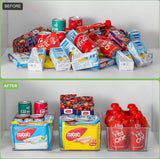 Set van 2 opbergdozen voor keuken, koelkastorganizer, laden met 8 vakken, opbergsysteem voor keuken, thee, specerijen, voorraadkast, theezakjes, apothekerskast, keukenkast