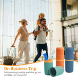 3 stuks tandenborsteletui, reisetui, draagbare tandenborstelhouder, kunststof tandenborstelbeker, waterdichte mondspoelbeker voor reizen, camping, school, groen/blauw/oranje, Meerkleurig