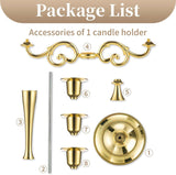 Aluminium kandelaar eettafel diner bij kaarslicht hotel decoratie huisdecoratie, tafeldecoratie, goud