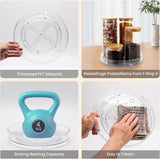 2 stuks draaitafelkoelkast, verpakking van 2 (23,5 cm + 27 cm) draaitafelorganizer, voor de voorraadkast, draaibare kruidenhouder voor voorraadpotten en kruiden