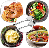 Set van 2 roestvrijstalen serveerlepels, grote lepels, serveerlepels, buffetlepels, serveerlepels met lange handgrepen voor banket, restaurant, buffet