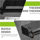 Keukenrolhouder, keukenrolhouder, wandmontage, papierrolhouder, wandrolhouder, RVS keukenrollen voor keukenrolhouder voor keuken, kast, badkamer (zwart 27 cm)