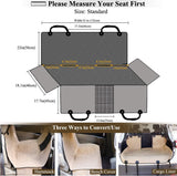 Achterbankhoes voor honden, mesh-kijkvenster met extra riemen en gespen, waterdichte en antislip hondenhangmat voor de achterbank voor de meeste auto's, heide kaki, S