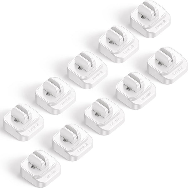 Set van 10 kabelclips kabelhouder, kabelorganizer - verstelbare kabelbeheerhouder voor bureau, stroomkabel, microkabel, USB C-oplaadkabel, HDMI-kabel, audiokabel, oplaadkabel, enz.