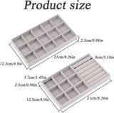 Sieradenbakjes, 2 stuks sieradenopberglades, fluwelen stapelbare sieradenlade-organizer, sieradenorganisatoren voor sieraden, oorbellen, armbanden, ringenopslag voor dames en meisjes