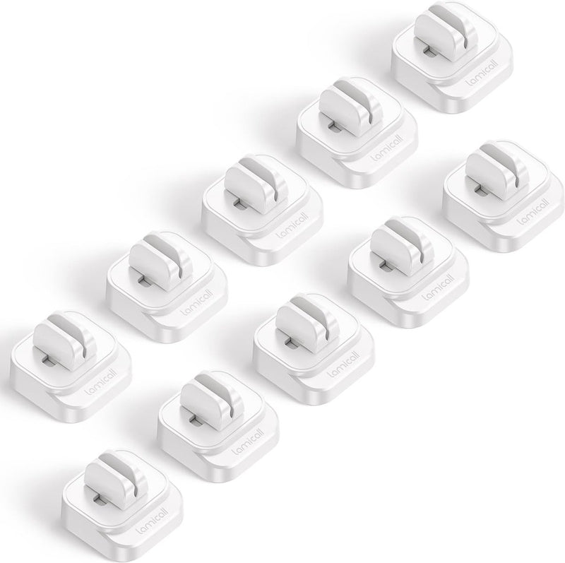 Set van 10 kabelclips kabelhouder, kabelorganizer - verstelbare kabelbeheerhouder voor bureau, stroomkabel, microkabel, USB C-oplaadkabel, HDMI-kabel, audiokabel, oplaadkabel, enz.