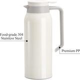 1500 ml roestvrijstalen thermische karaf, dubbelwandige vacuüm koffiekaraf, warmtehoudende geïsoleerde waterkan voor thuis, kantoor, buiten en restaurant