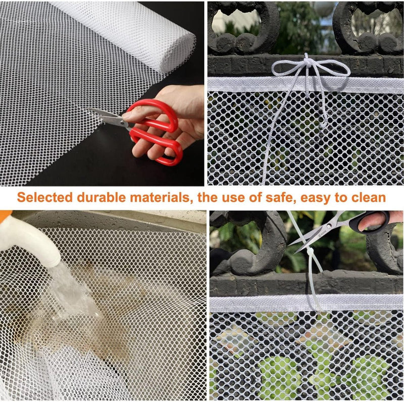 2 meter trapbeschermingsnet, veiligheidsnet voor kinderen, trapbeschermingsnet voor kinderen, trapleuning, hek, mesh, veiligheidsnet, baby-balkonnet, trappennet