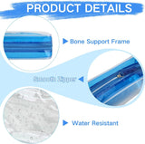 Transparante toilettas, transparant, voor dames en heren, 2 stuks zwart 2 stuks blauw