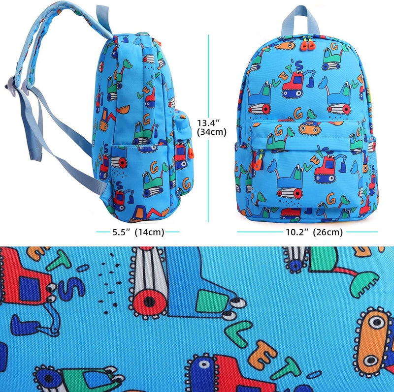 Kinderrugzak jongens peuterschool tas kleuterschoolrugzak dagrugzak cartoon munten portemonnee voor 3-5 jaar, 23 x 13 x 30 cm