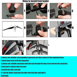 Fiets spatbordenset, spatborden, mountainbike, verstelbaar, voor achter, fietsbescherming voor wielen van 24-29 inch, met 1 reflecterende tape + 2 pijl reflecterende stickers