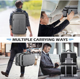Reisrugzak voor heren en dames, handbagage, rugzak, vliegtuig, grote laptoprugzak, 17 inch, waterdichte dagrugzak, weekendrugzak, zakelijke rugzak