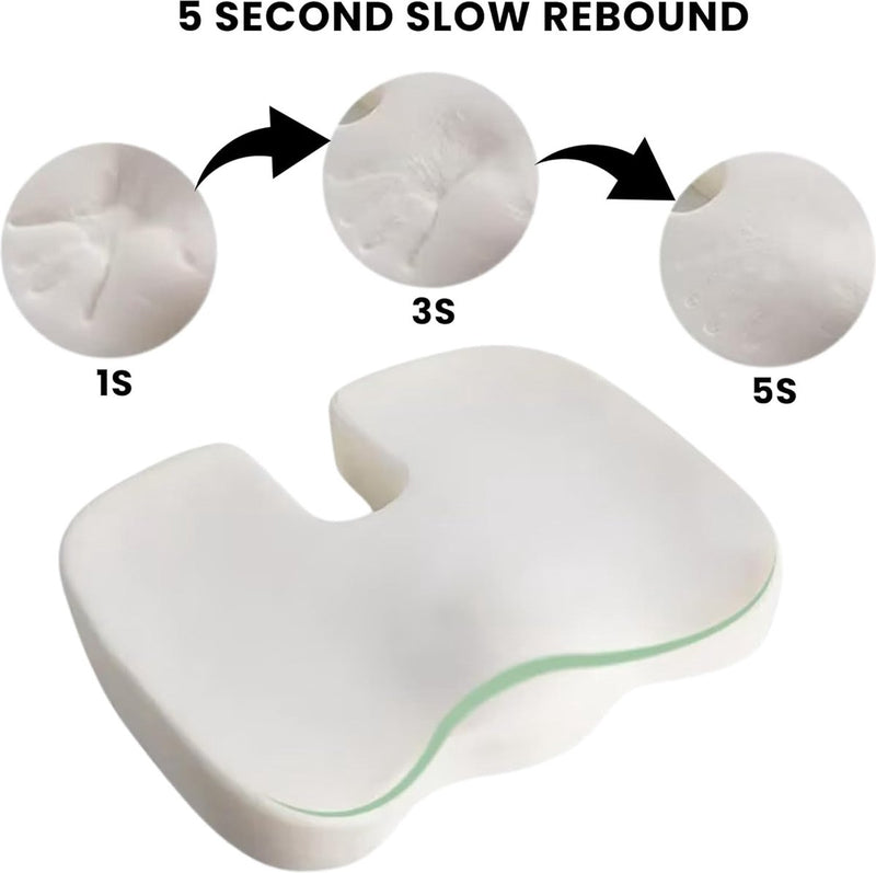 Benazcap zitkussen voor bureaustoel en rolstoel, ergonomische rugsteunzitting, verlicht pijn en verhoogt het comfort, thermische reactie, wasbare mesh-hoes.