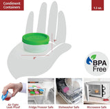 Kruidenbekers met deksels, 16 stuks 37 ml saladedressingcontainers voor kleine voedselopslagcontainers Lekvrij herbruikbaar plastic BPA-vrij lunchbox Picknick reizen