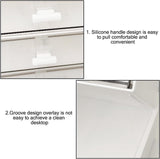 Opbergdozen, witte make-up organizer met 3 lades, stapelbare opbergdoos, opberglades voor mascara, sieraden, nagellak, lippenstift en meer