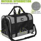 Kattentransportbox, ademende hondentas, transportbox, kattentransportboxen met verstelbare schouderriem, kattentransporttas voor op reis, hondendraagtas voor katten, puppy's onder de 6 kg