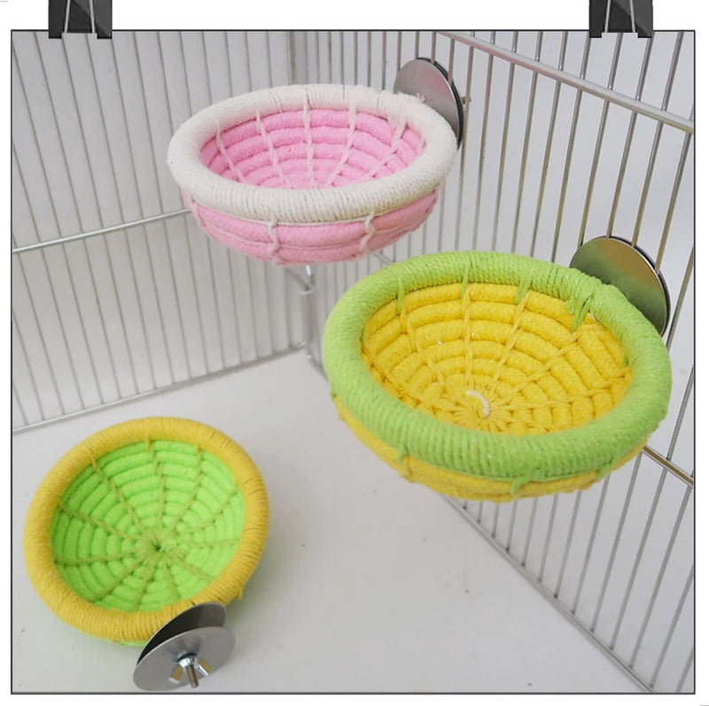 Vogelnest katoenen touw schattige papegaaien nest broednest - kooien broednesten vogels papegaaienspeelgoed handgeweven valkparkieten accessoires kanaries nest voor parkieten, valkparkieten enz