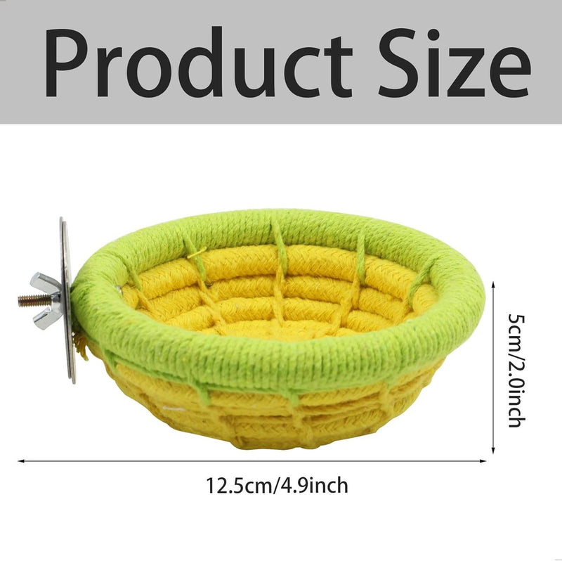 Vogelnest katoenen touw schattige papegaaien nest broednest - kooien broednesten vogels papegaaienspeelgoed handgeweven valkparkieten accessoires kanaries nest voor parkieten, valkparkieten enz