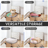 Hoedenorganizer voor dames en heren, ronde opbergdoos, draagbare hoedenhouder van vilt, hoedenhouder met stofdicht deksel, hoedenplank voor kast of reizen (43,5 cm D x 25,5 cm, kaki)