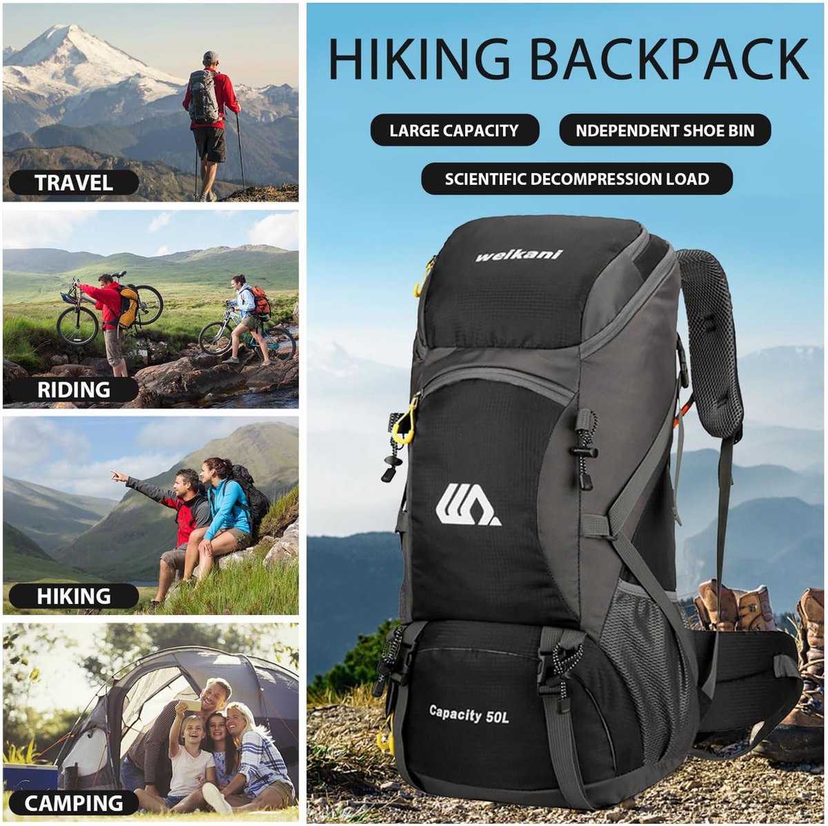 Morbuy 35L Ultra Lichtgewicht Rugzak Opvouwbare Wandelen Dagrugzak, Waterbestendig Rugzak Reizen Dag Tas voor Mannen Vrouwen Outdoor Camping Bergbeklimmen Wandelen Fietsen Klimmen