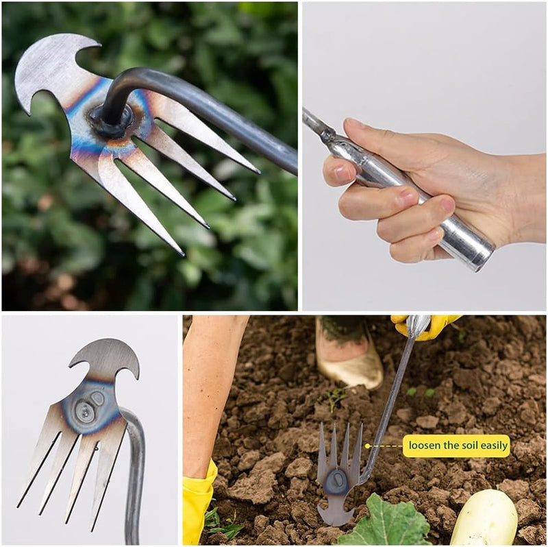 Set van 2 roestvrijstalen onkruidsnijders, paardenbloemsnijders, onkruidtrekkers, voegenschraper met handvat, onkruidverwijderingsgereedschap, onkruidtrekkergereedschap, handonkruidsnijder voor tuinieren