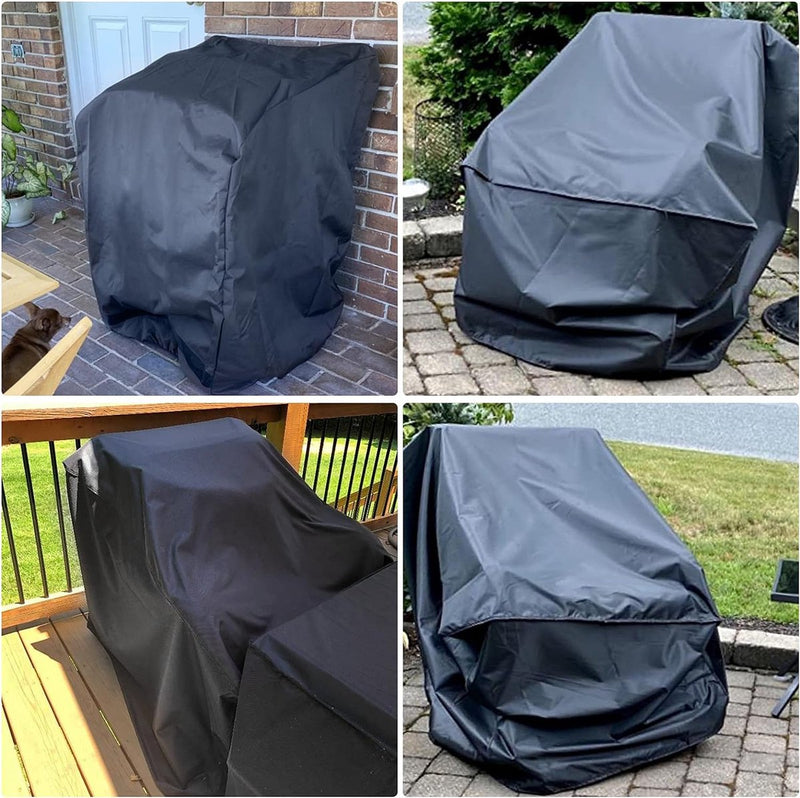 Beschermhoes voor tuinstoelen, 64 x 64 x 120 cm, afdekking voor stapelstoelen, 6 tot 10 stuks, weerbestendig, waterdicht, sneeuwbestendig, stofdicht, tuinstoelafdekking voor stoel,