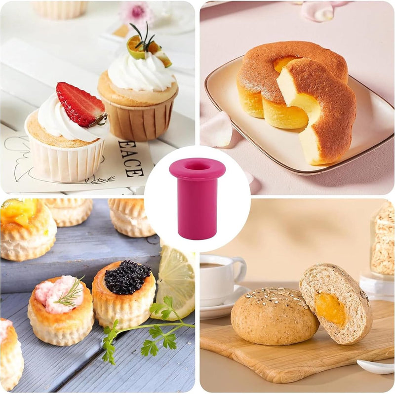 6-delige cakemuffinboor, siliconen muffinvormpjes, siliconen bakvorm, geschikt voor het bakken van taarten thuis