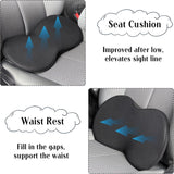 Wigkussen voor de auto, autostoelkussen, traagschuim, orthopedisch zitkussen, autostoel voor auto's, voertuigen en bureaustoel