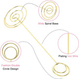 12 stuks metalen tafelkaarthouders, 22 cm hoog, fotohouders, kaarthouder, tafelnummerhouder voor bruiloften, plaatskaarthouder, memohouder voor restaurant, tafel, feest (goud)