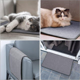 Krabmat kat, krabtapijt sisal, krabplank vloer antislip, natuurlijk sisaltapijt voor katten (40 x 60 cm, donkergrijs)