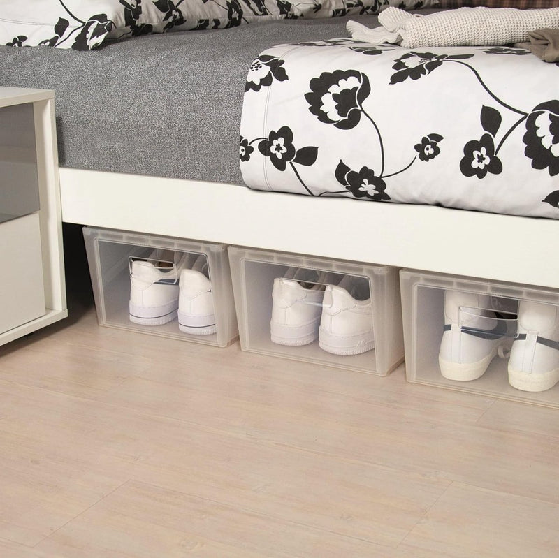 Set van 3 schoenenrek, schoenenorganizer, ruimtebesparende schoenendozen 37 x 27,7 x 33 cm, schoenenkast voor de kledingkast