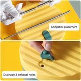 Japanse kom met deksel, 1200 ml ramenkom, plastic soepkom en verwijderbare roestvrijstalen voering, ramenkom, saladecontainer voor bij eetstokjes, Japans servies (geelgroen)