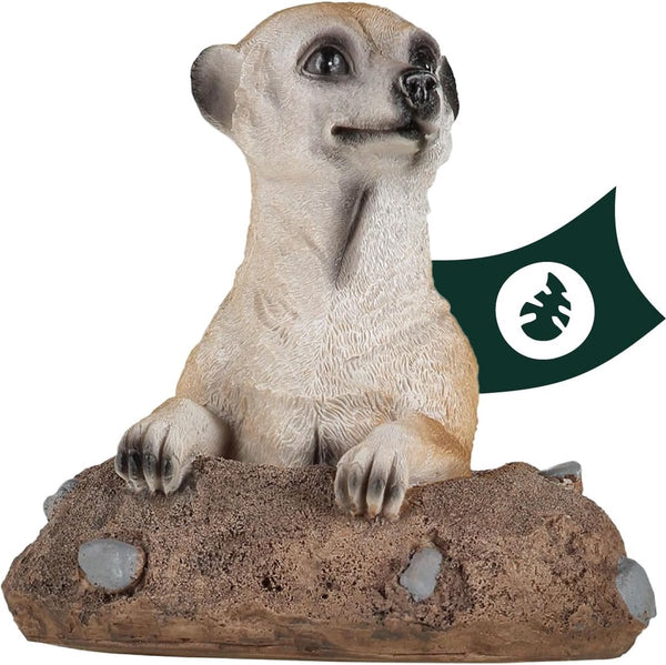 Meerkat tuinfiguur in grondgat van hars - weerbestendige tuinfiguren voor buitengebruik - handbeschilderde tuinfiguren groot - decoratieve tuinfiguur voor buitengebruik
