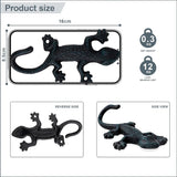 3 stuks Gecko garderobehaken, rustieke garderobehaken, gietijzeren wandhaken, vintage met schroeven, kledinghaken, muur om op te hangen, kleding, sleutels, hoeden, tassen, zwart-groen