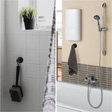 16 stuks ronde kledinghaken, garderobehaken, wandhaken, zwart, 53 mm, roestvrij staal, handdoekhaken, zwart, incl. bevestigingsmateriaal, roestvrije kledinghaken voor badkamer, keuken