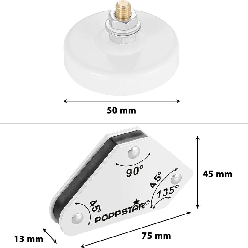 Mini multifunctionele lastoebehorenset 2x magnetische lashoek (45° 90° 135°), 1x magnetische massaklem, C-klem, grijptang, naaldtang - voor kleine soldeer- en laswerkzaamheden