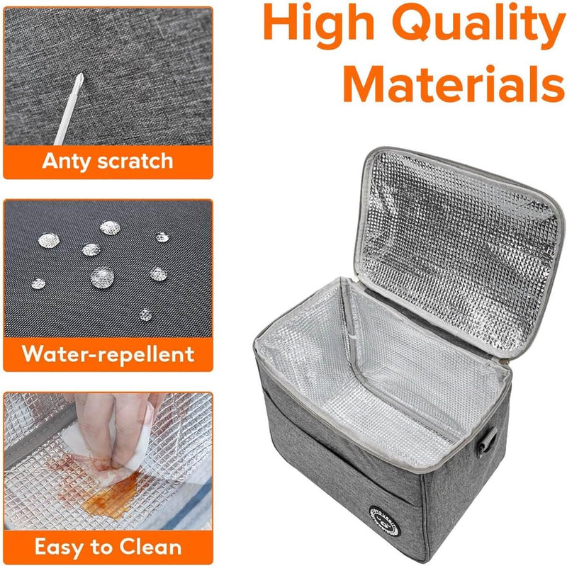 Koeltas, 5,5 liter, kleine koeltas, opvouwbaar, koeltas, picknicktas, draagbare koeltas, geschikt voor reizen, picknick, wandelen, grillen.