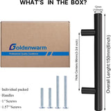 Meubelgrepen, zwart, 128 mm, roestvrijstalen buis, voor kasten, laden, keuken- en badkamermeubels, diameter: 12 mm, 10 stuks