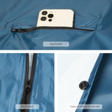 Waterdichte regenponcho voor dames en heren, herbruikbaar, lichte outdoor regenjas, ritssluiting, regenkleding, regenjas met capuchon