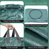 Tuinafvalzak, 2 x 120 liter, zelfstaande tuinzak met 4 handgrepen, robuust en waterdicht, stabiel, robuust en opvouwbaar, grote afvalzak voor gras, bladeren, heg, tuinafval