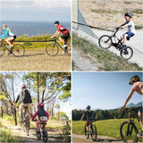 Trektouw voor kinderen, bungee sleepkabel, 1,7 m tot 3 m, ouder-kind-trekkoord, draagvermogen 200 kg, voor kinderfiets, mountainbike, met opbergtas, zwart