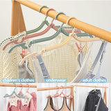Set van 12 opvouwbare kleerhangers, draagbare hangers, opvouwbaar, met antislipoppervlak in vier kleuren, ruimtebesparend, draagbare reishanger voor thuis, hotel, reizen, kamperen