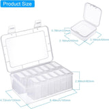 14 stuks opbergdozen met klein deksel, en 1 grote plastic doos met deksel, transparante sorteerdoos voor kralen, sieraden en pillen
