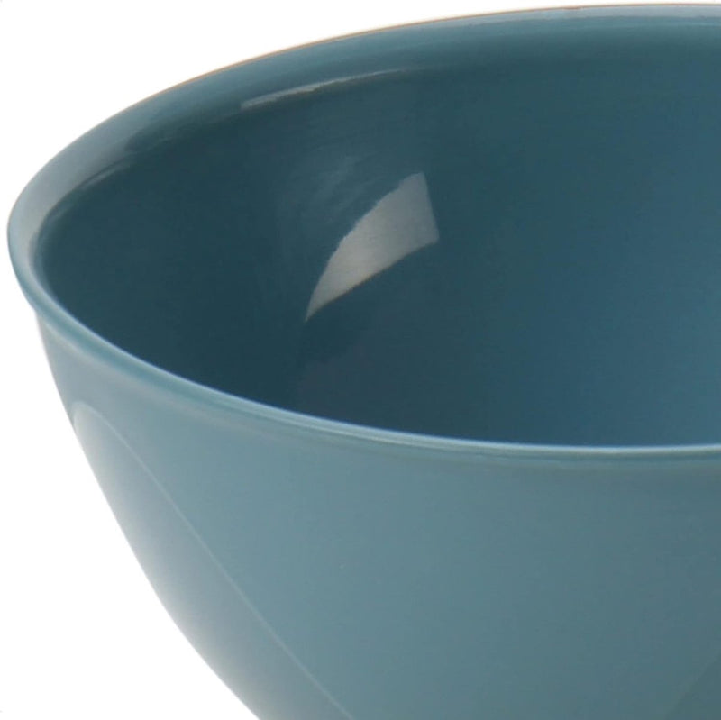 12-delige kommenset - herbruikbaar plastic servies - kom voor soep, fruit of snacks - buitenservies voor barbecuefeestjes en kamperen (12 x - blauw)