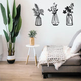 3 stuks bloemen metalen wanddecoratie zwart metaal muurkunst metaal bloemen wandsculptuur voor terras balkon woonkamer badkamer slaapkamer eetkamer keuken decoraties